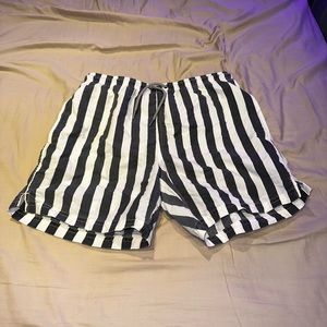 striped swim trunks
